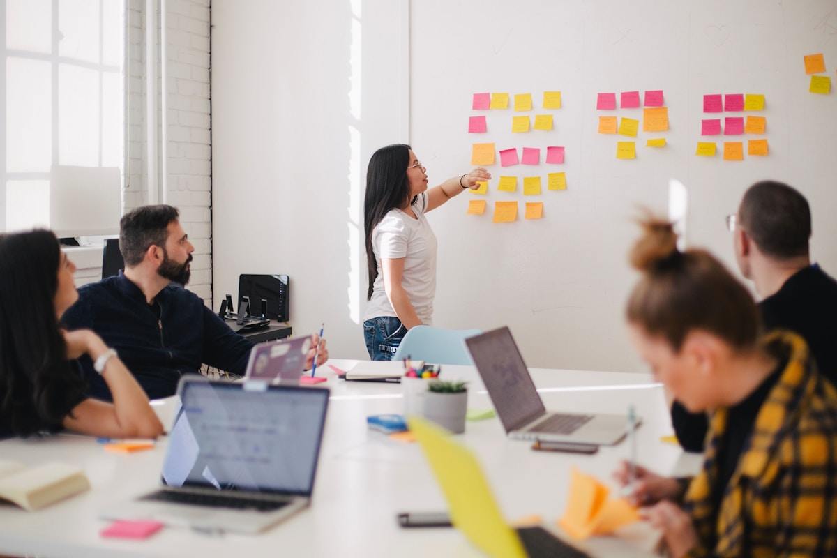 Brand lab reference materials and FAQ context at Bras Basah Road studio